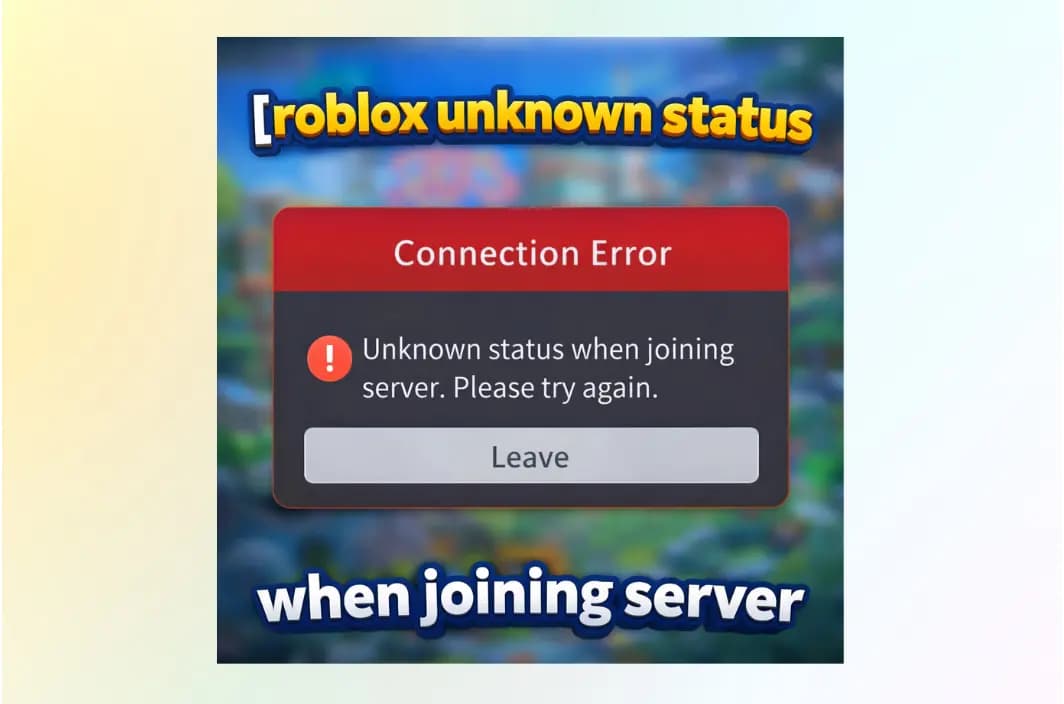 How to Fix “Unknown Status” When Joining a Roblox Server