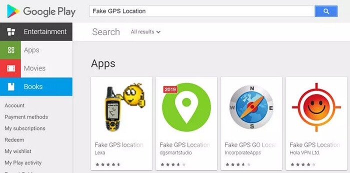 GPS-Spoofing to get fake location