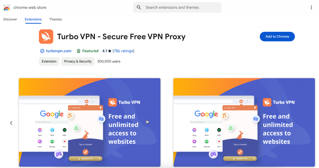  Add Turbo VPN to Chrome