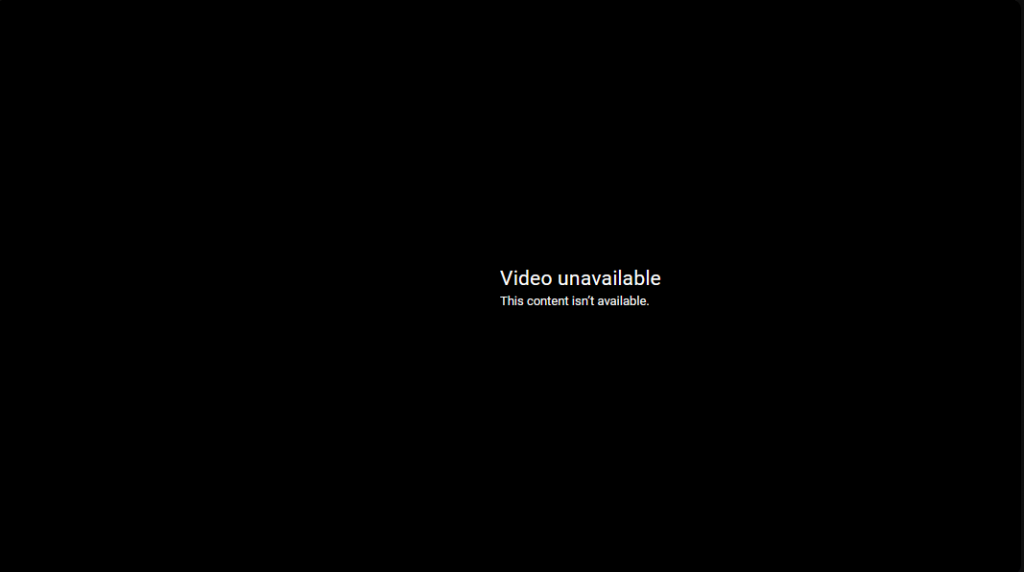 YouTube video unavailable this content is not available