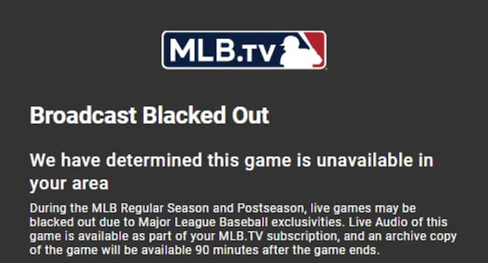 MLB.TV Errors