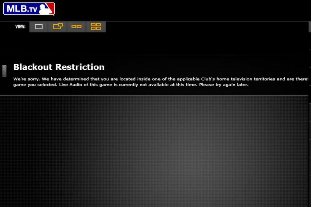 MLB.TV Blackouts