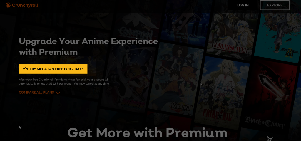 Crunchyroll Free Trials