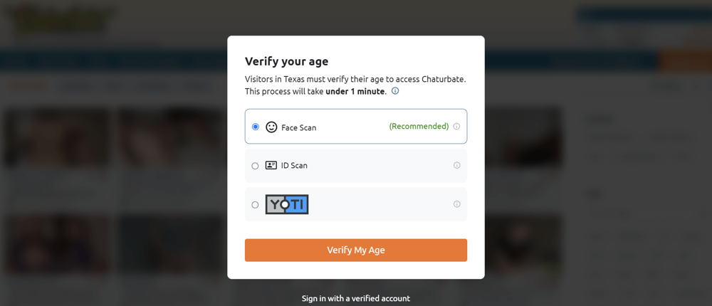 Age Verification on Chaturbate